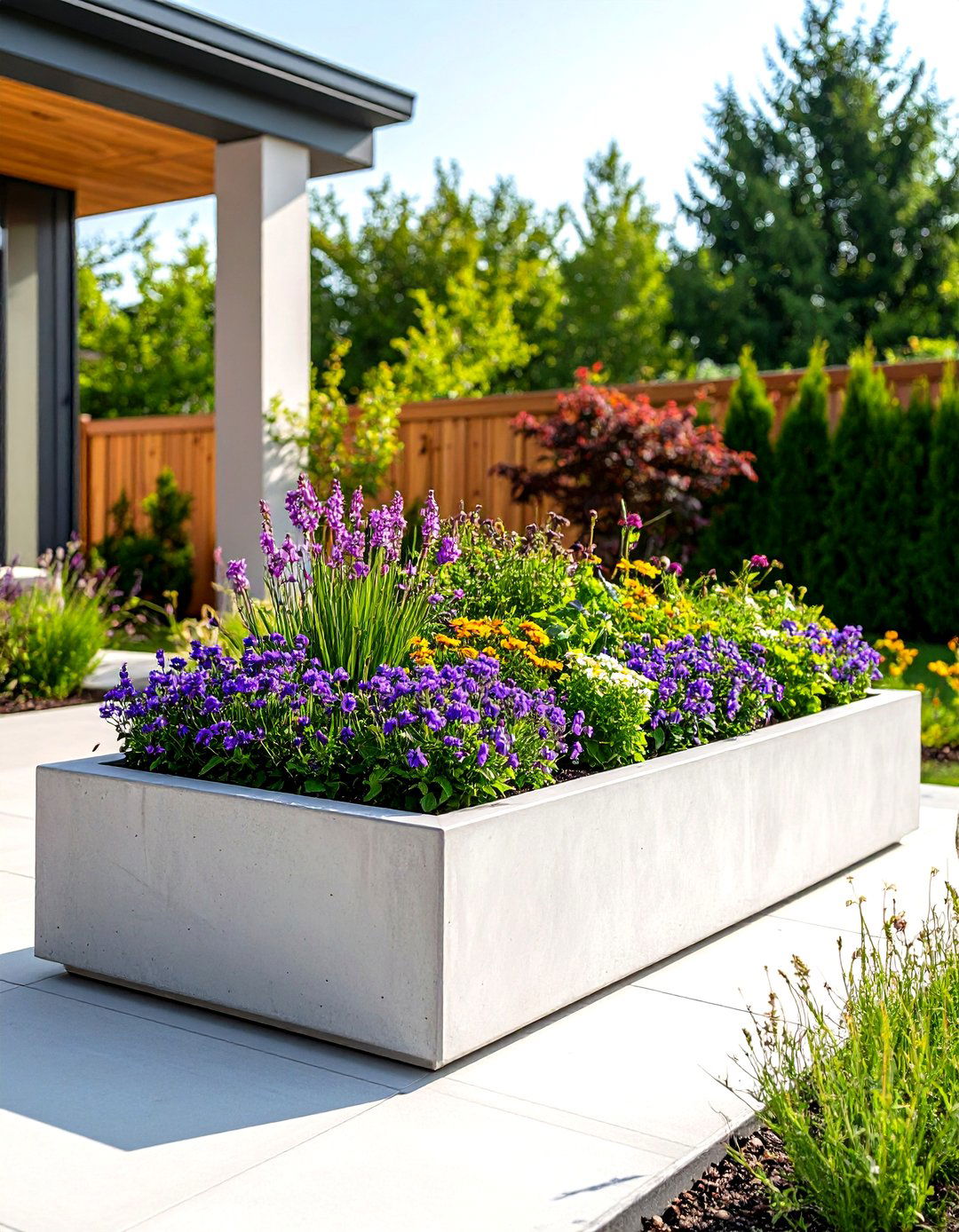Modern Concrete Raised Garden Bed - 30 diy raised garden bed ideas