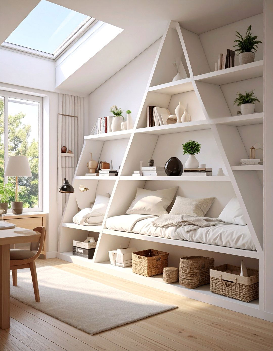 Modern Corner Bedroom Shelving System - 30 bedroom shelf ideas