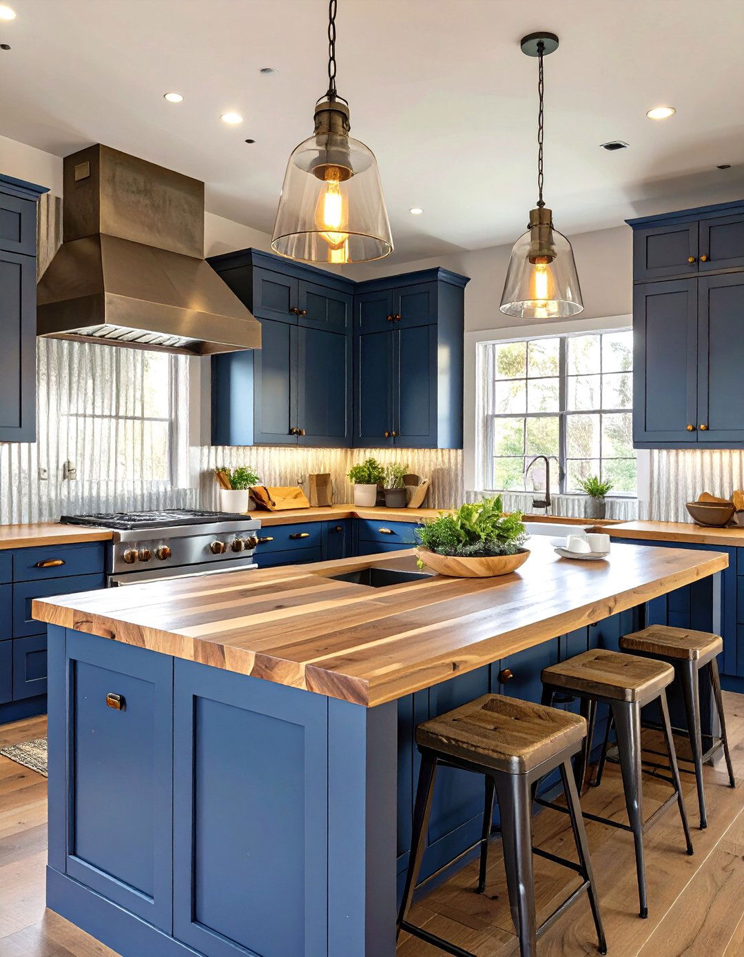 Modern Corrugated Metal Backsplash - 30 cheap backsplash ideas