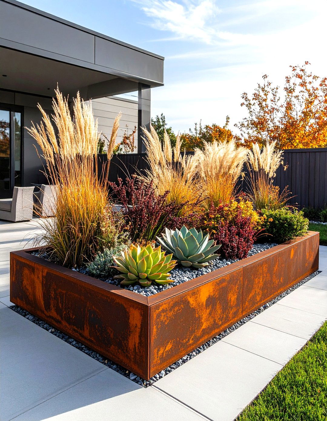 Modern Corten Steel Garden Bed - 30 garden beds ideas