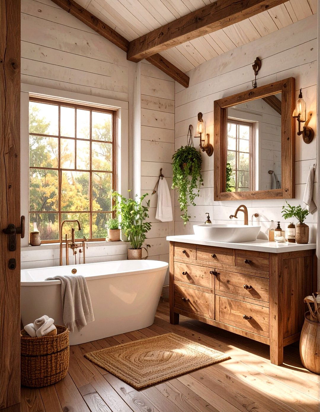 Modern Farmhouse Apartment Bathroom - 30 apartment bathroom ideas