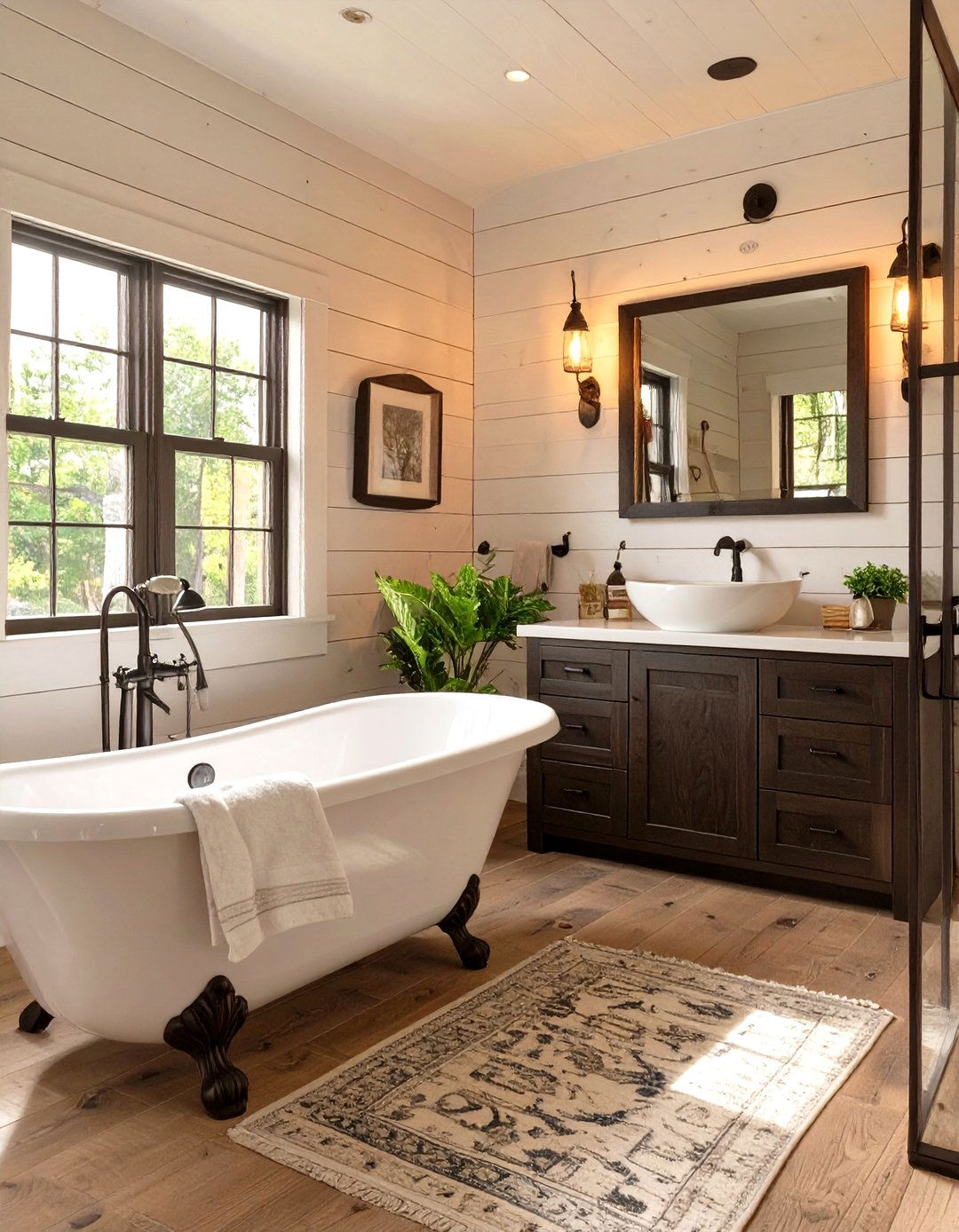 Modern Farmhouse Bathroom Charm - 30 how to design a bathroom ideas