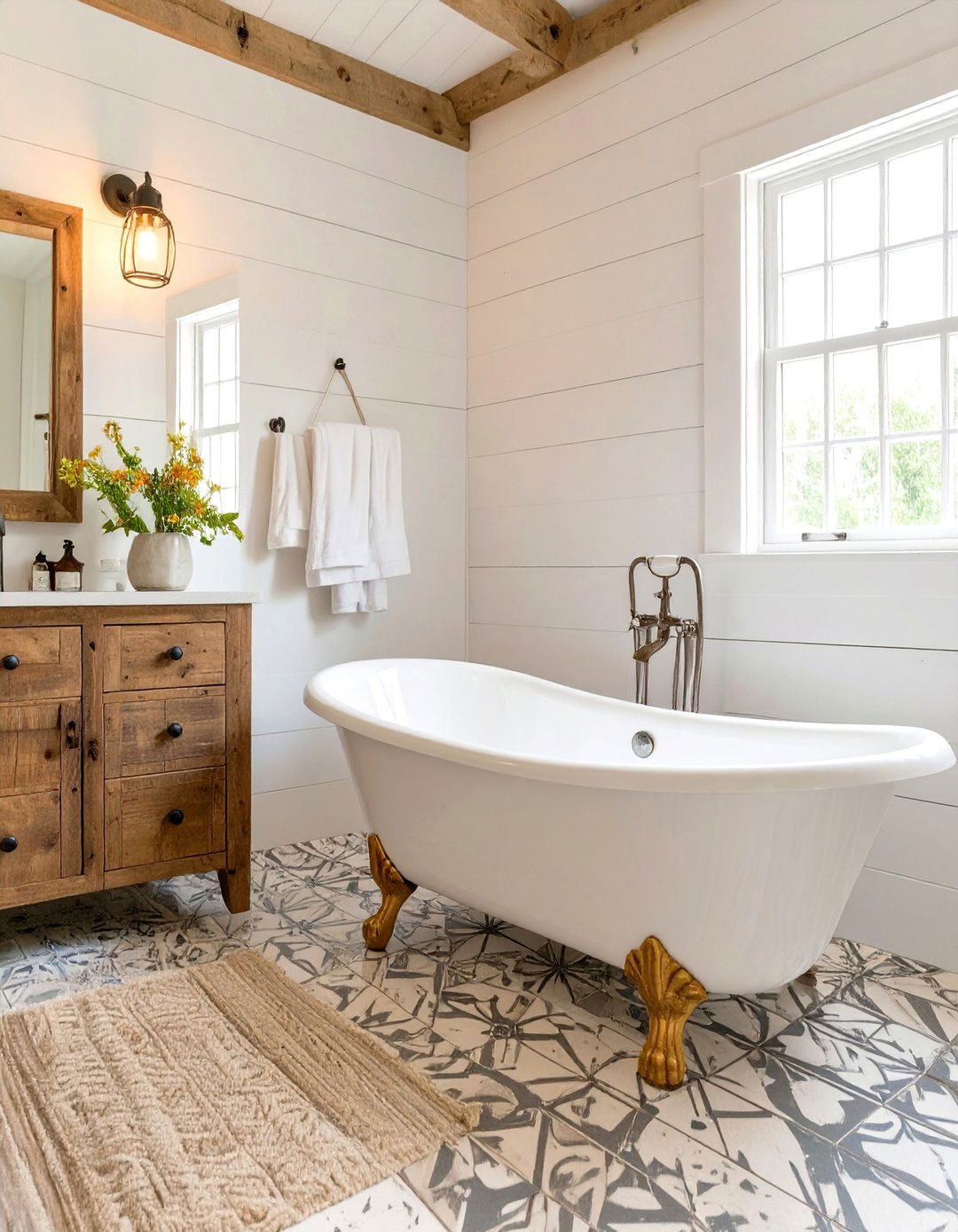 Modern Farmhouse Bathroom Retreat - 30 interior design blog ideas
