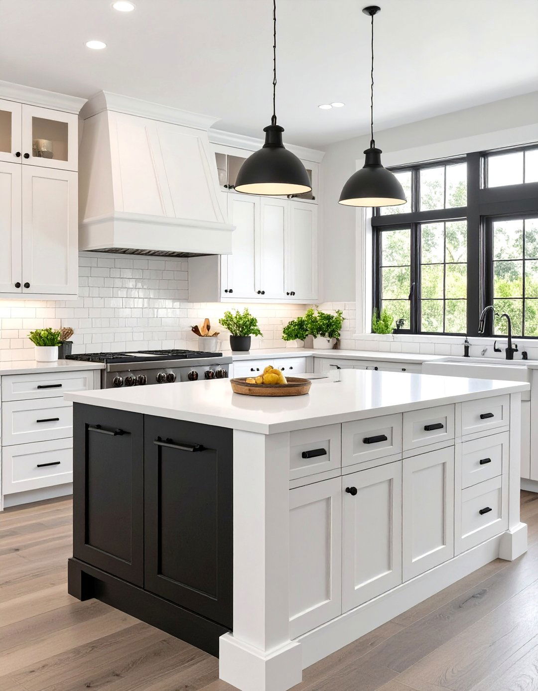 Modern Farmhouse Black and White Kitchen - 30 black and white interior design ideas