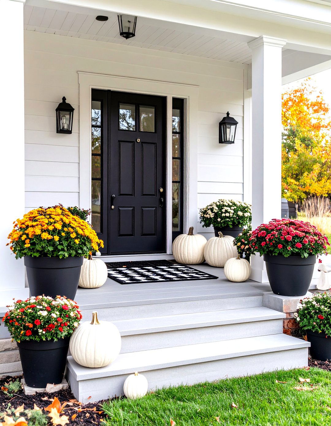 30 Fall Small Front Porch Ideas for a Seasonal Look - We Love Home Blog