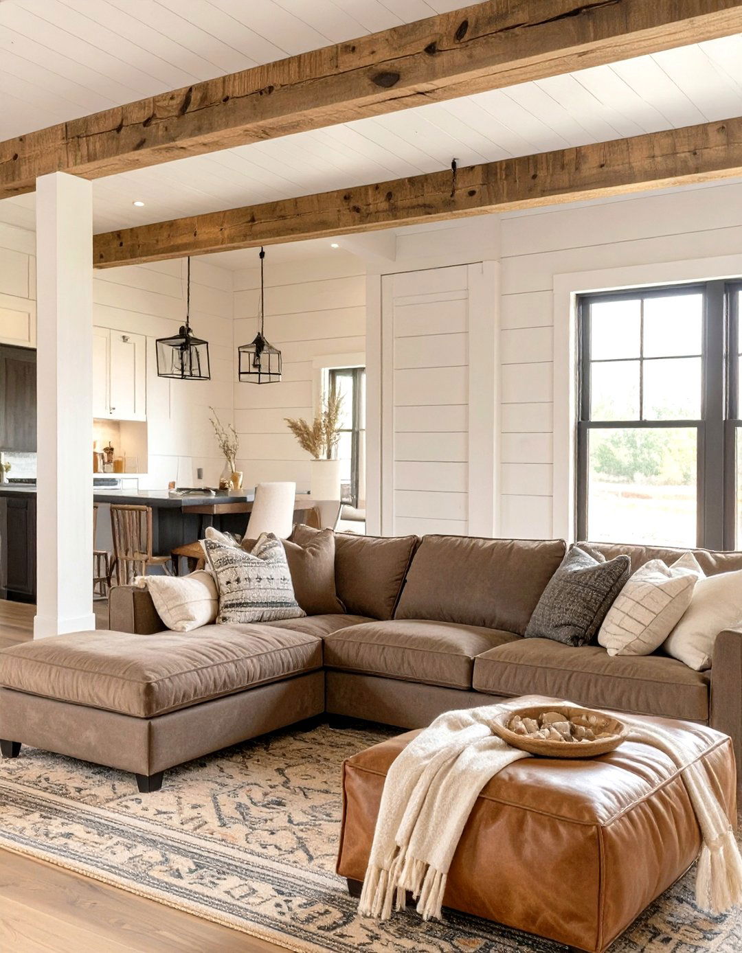 Modern Farmhouse Brown Living Room - 30 modern brown living room ideas