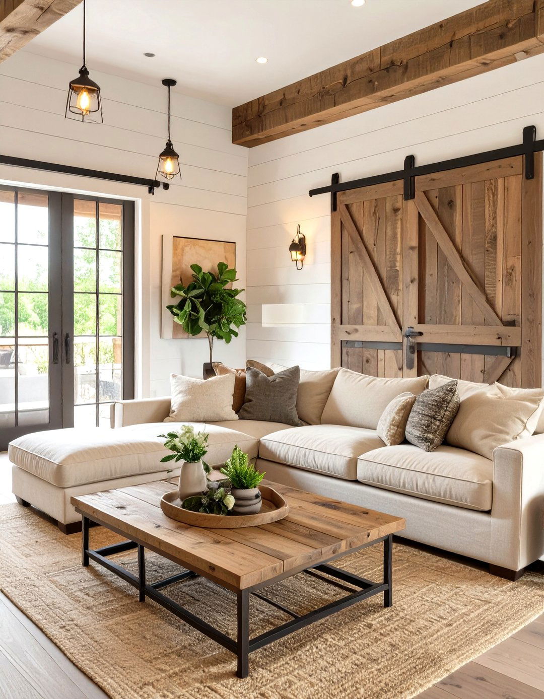 Modern Farmhouse Family Room - 30 modern family room ideas