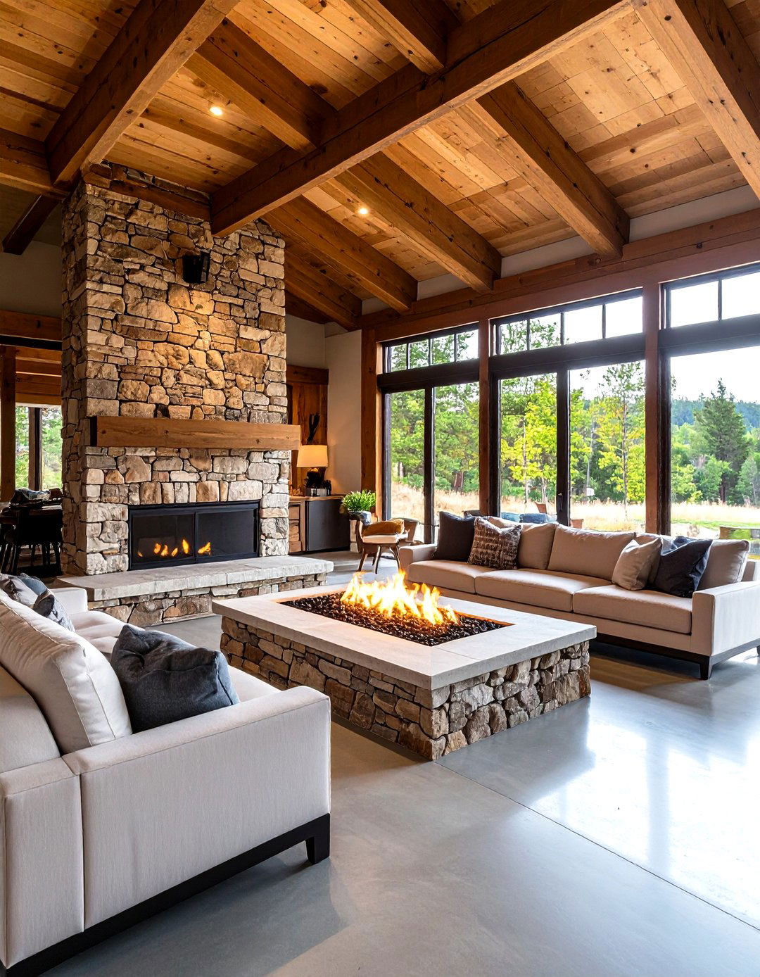 Modern Farmhouse Fire Pit Pavilion - 30 fire pit landscaping ideas