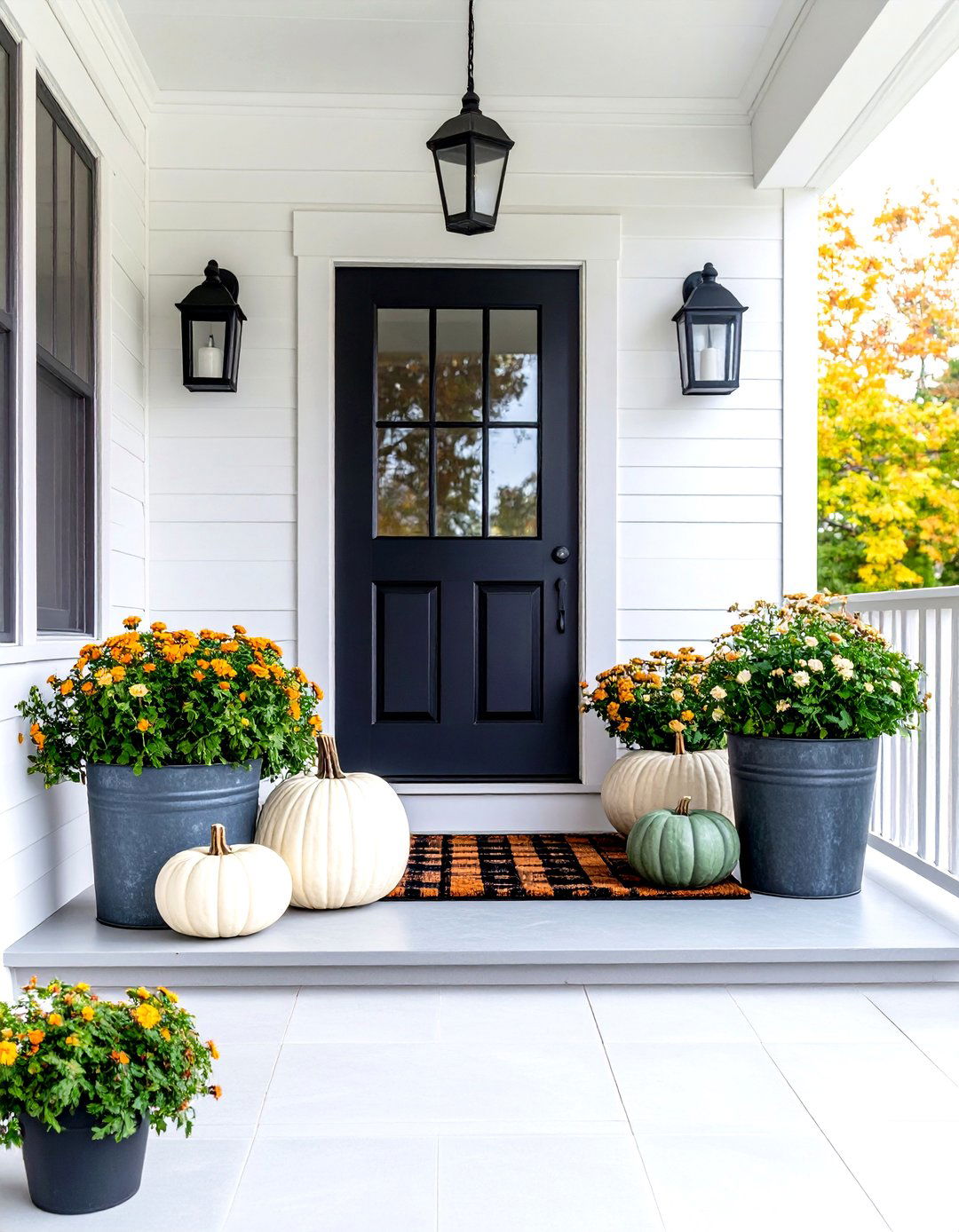 Modern Farmhouse Front Porch - 30 front porch fall decorating ideas