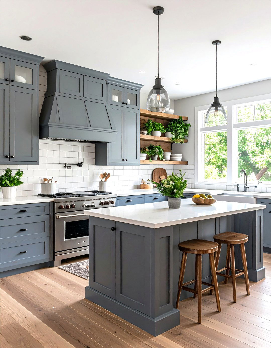 Modern Farmhouse Grey Kitchen - 30 grey kitchen ideas
