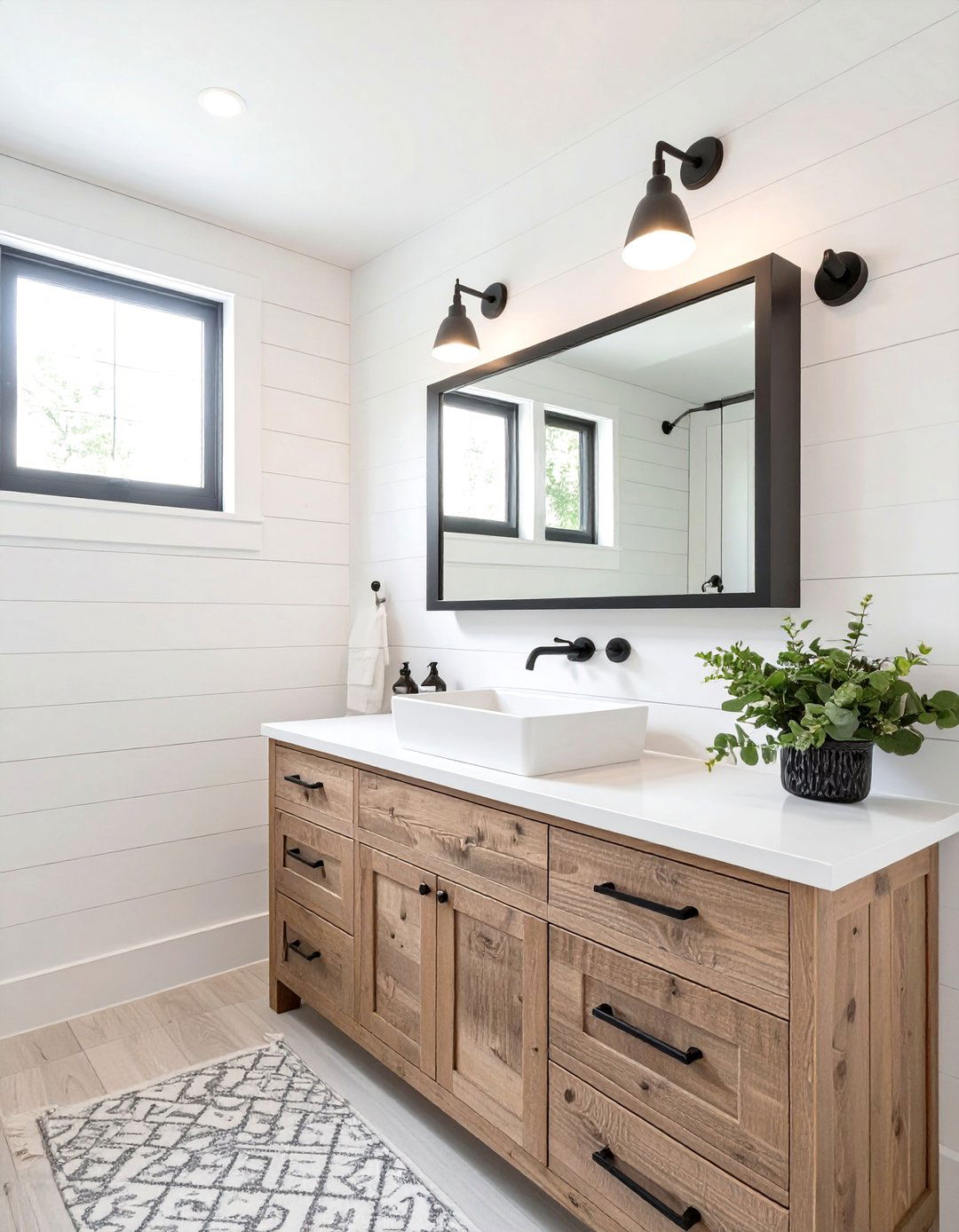Modern Farmhouse Guest Bathroom - 30 modern guest bathroom ideas
