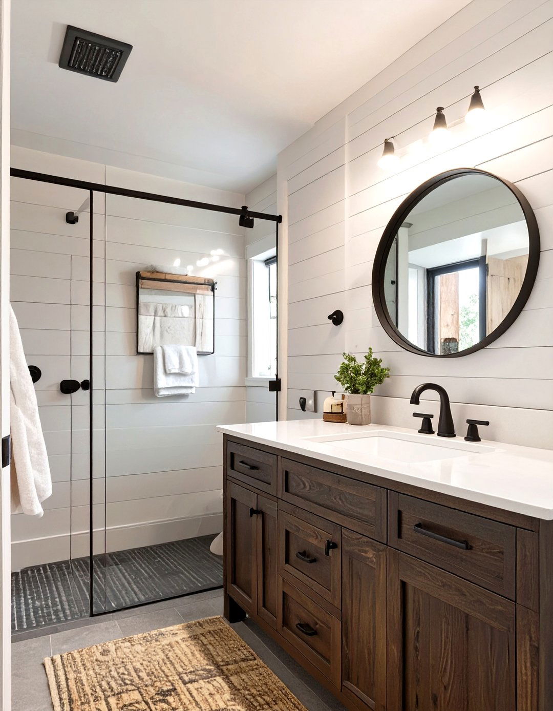 Modern Farmhouse Guest Bathroom - 30 guest bathroom remodel ideas