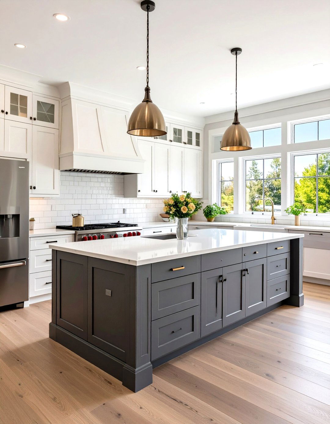 Modern Farmhouse Kitchen with Sleek Lines - 30 farmhouse interior design ideas