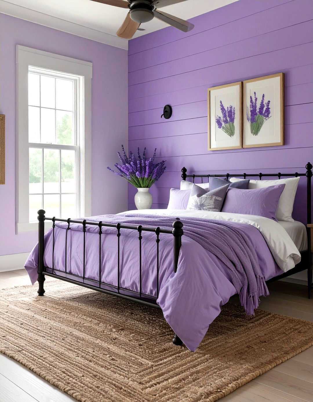 Modern Farmhouse Lavender Bedroom - 30 modern purple bedroom ideas