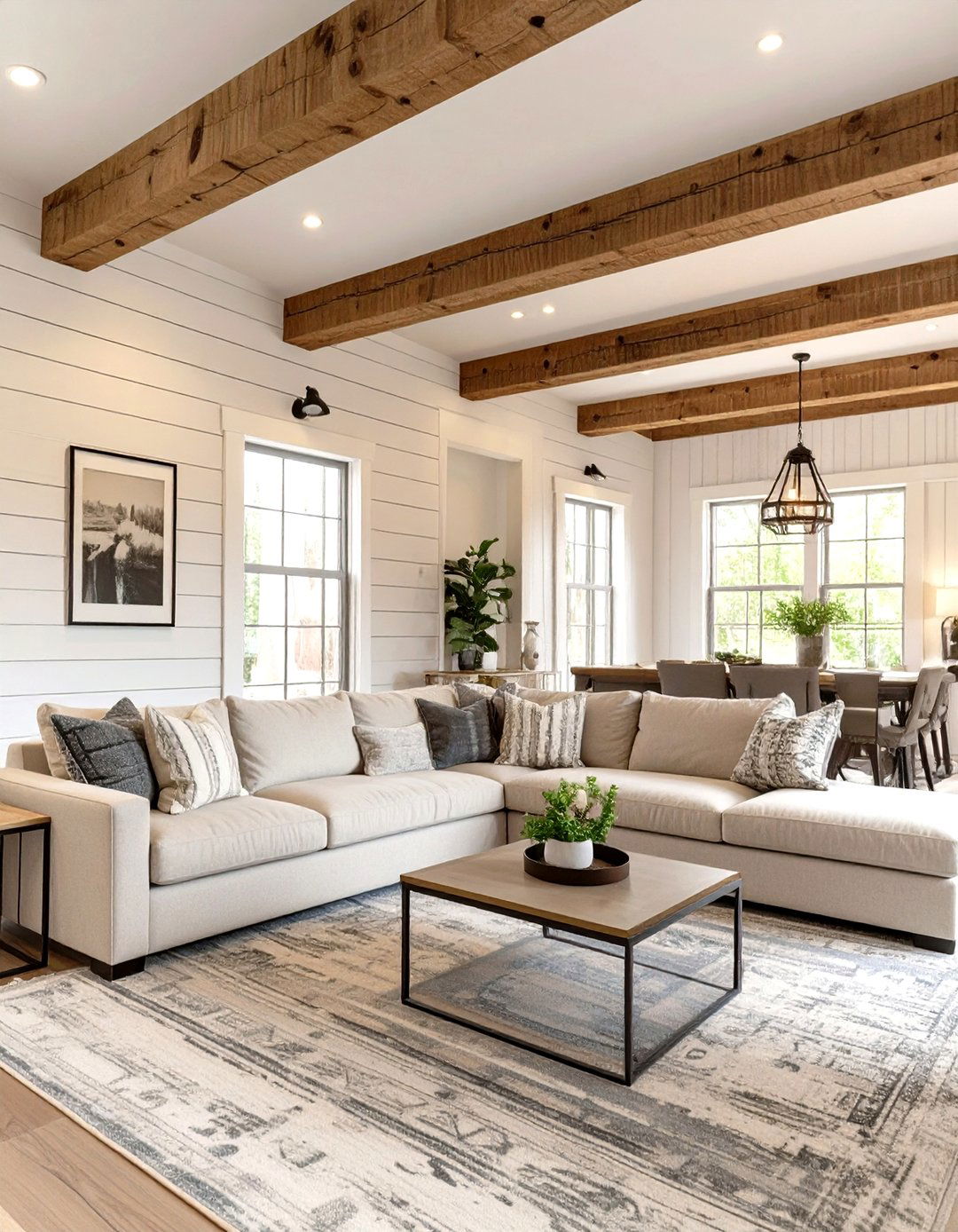 Modern Farmhouse Living Room - 30 interior design photos ideas