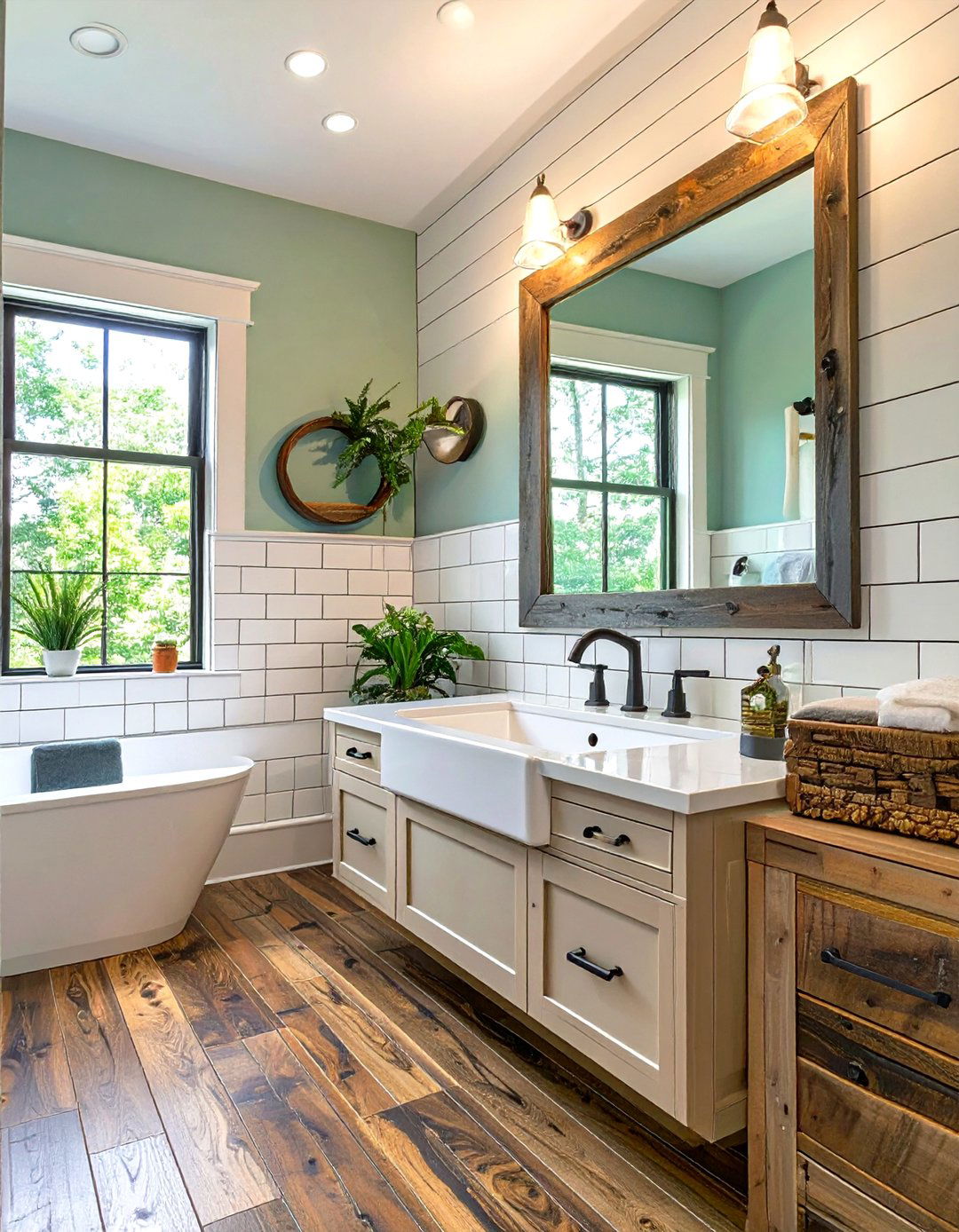 Modern Farmhouse Master Bathroom Charm - 30 master bathroom tile ideas
