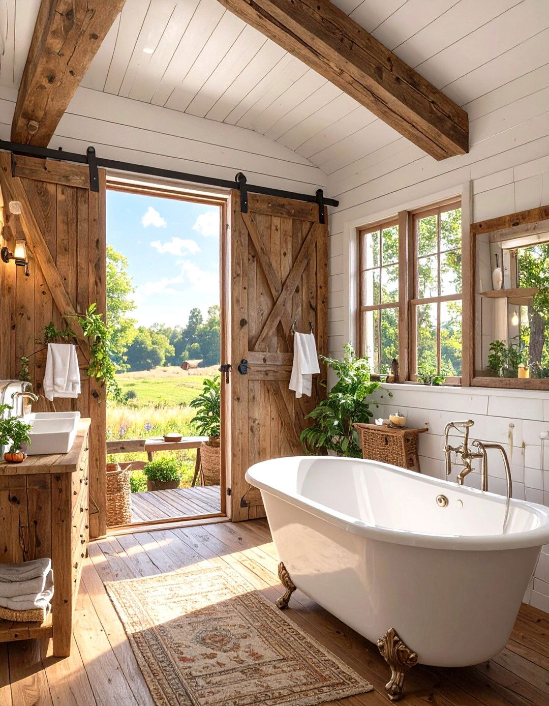 Modern Farmhouse Master Bathroom - 30 master bathroom designs