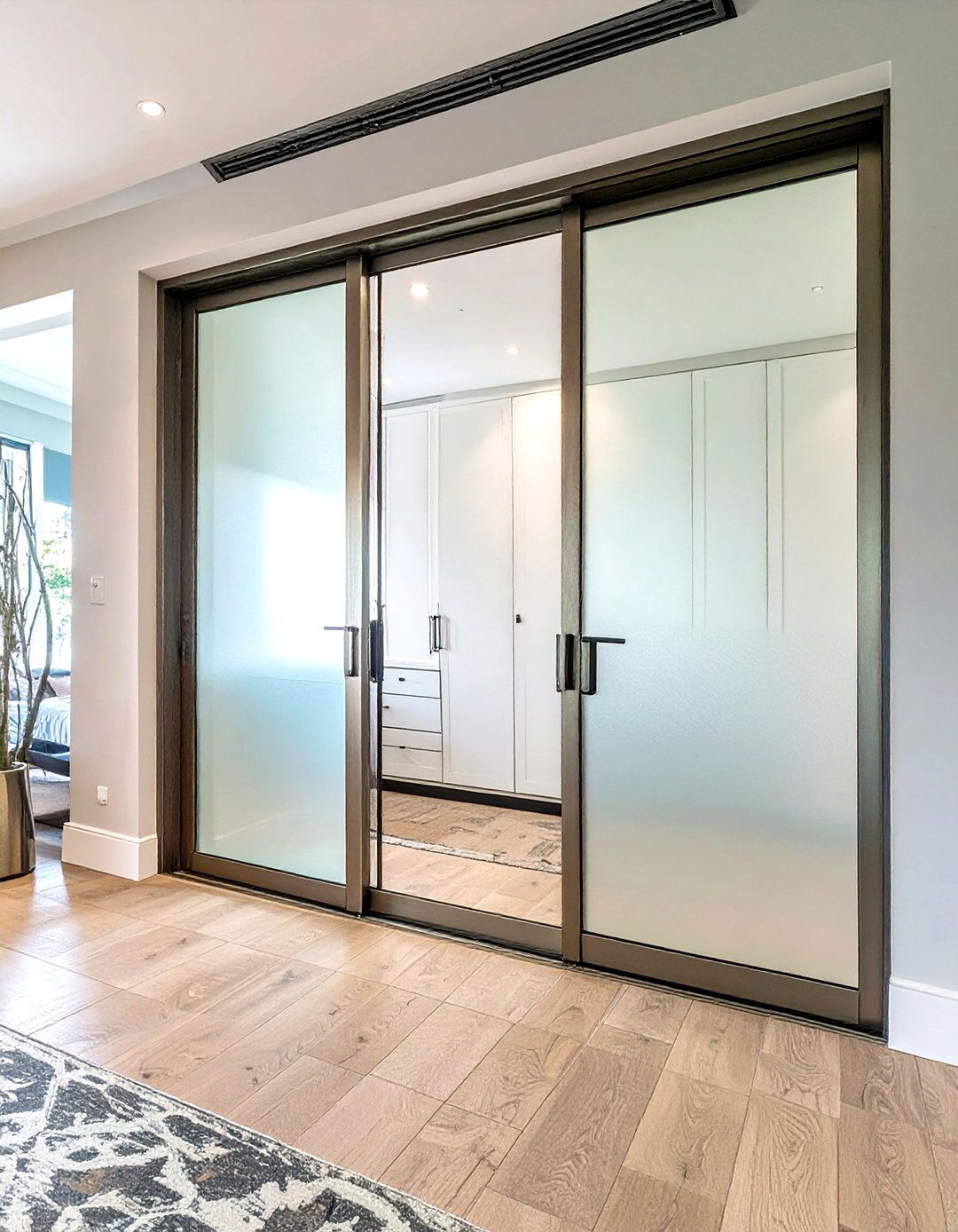 Modern Frosted Glass Panels - 30 closet doors ideas