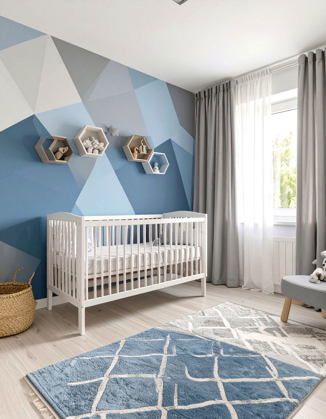 Modern Geometric Nursery - 30 boys nursery ideas
