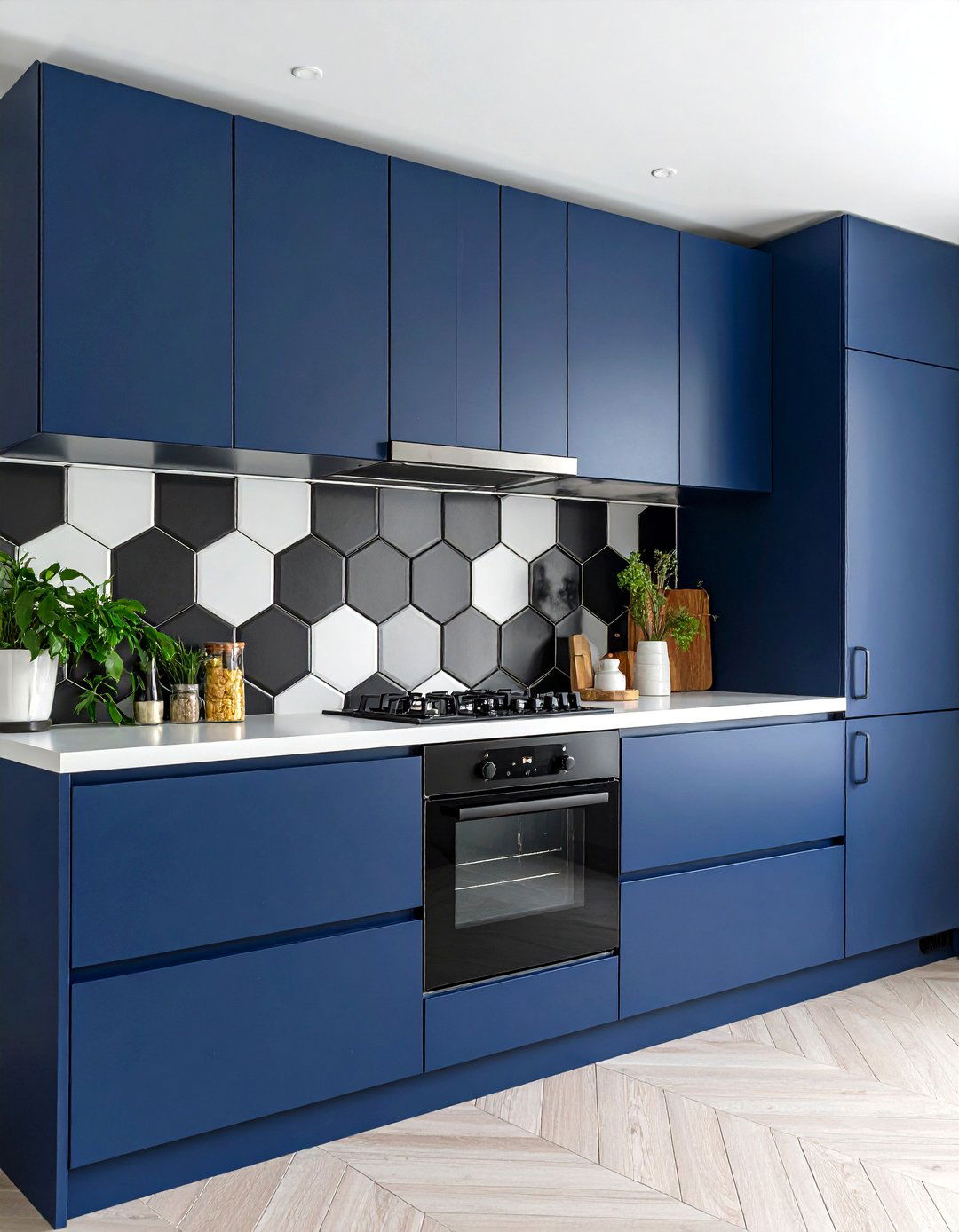 Modern Geometric Pattern Kitchen Tiles - 30 kitchen wall tile ideas