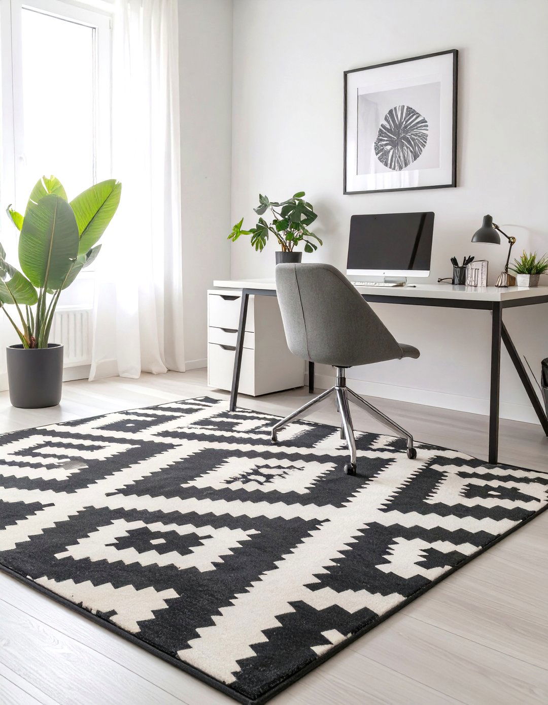 Modern Geometrics for a Contemporary Vibe - 30 how to use rugs in interior design ideas