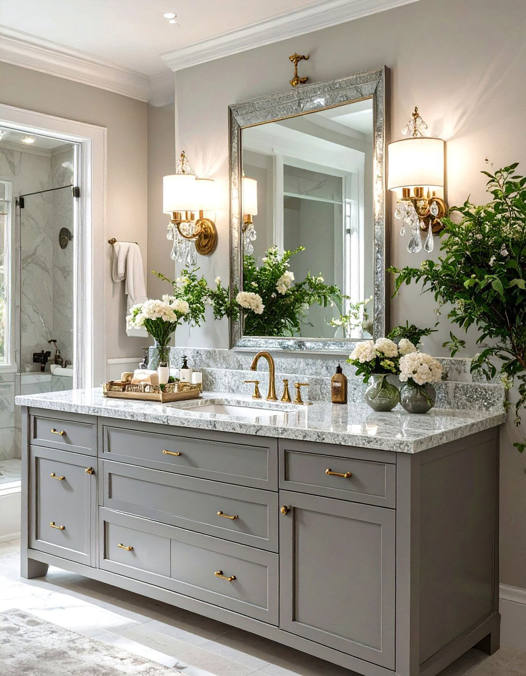 Modern Glam Bathroom Vanity - 30 bathroom vanity decor ideas