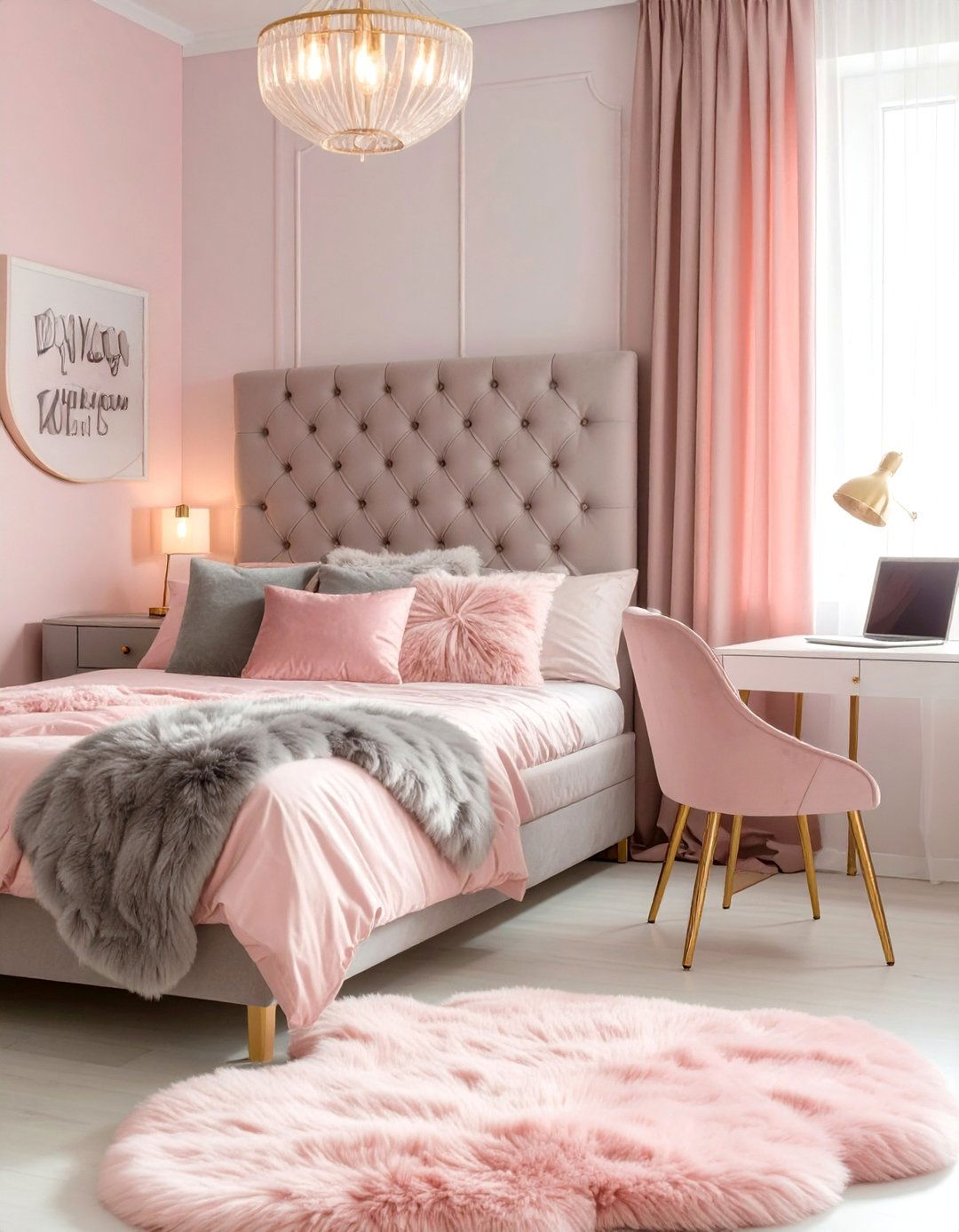 Modern Glam Dorm Room - 30 college dorm room ideas