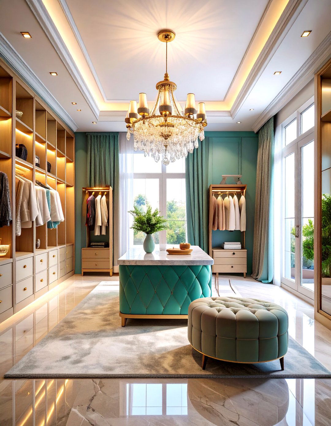 Modern Glamour Walk In Closet - 30 3d interior design software ideas