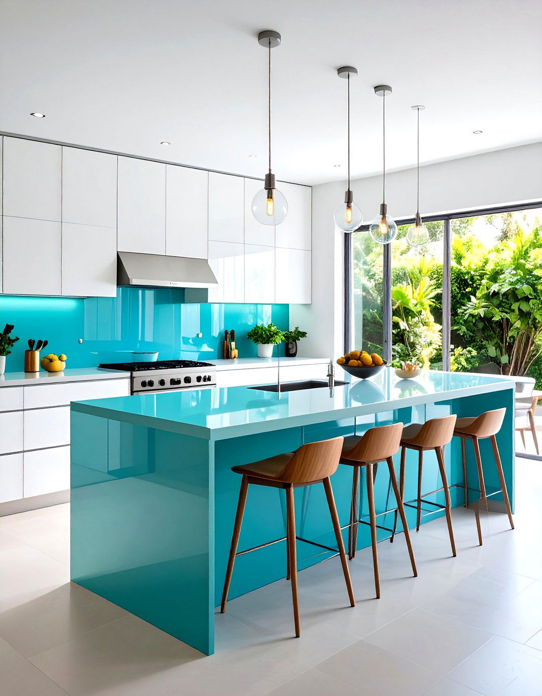 Modern Glass Sheet Backsplash - 30 easy backsplash ideas