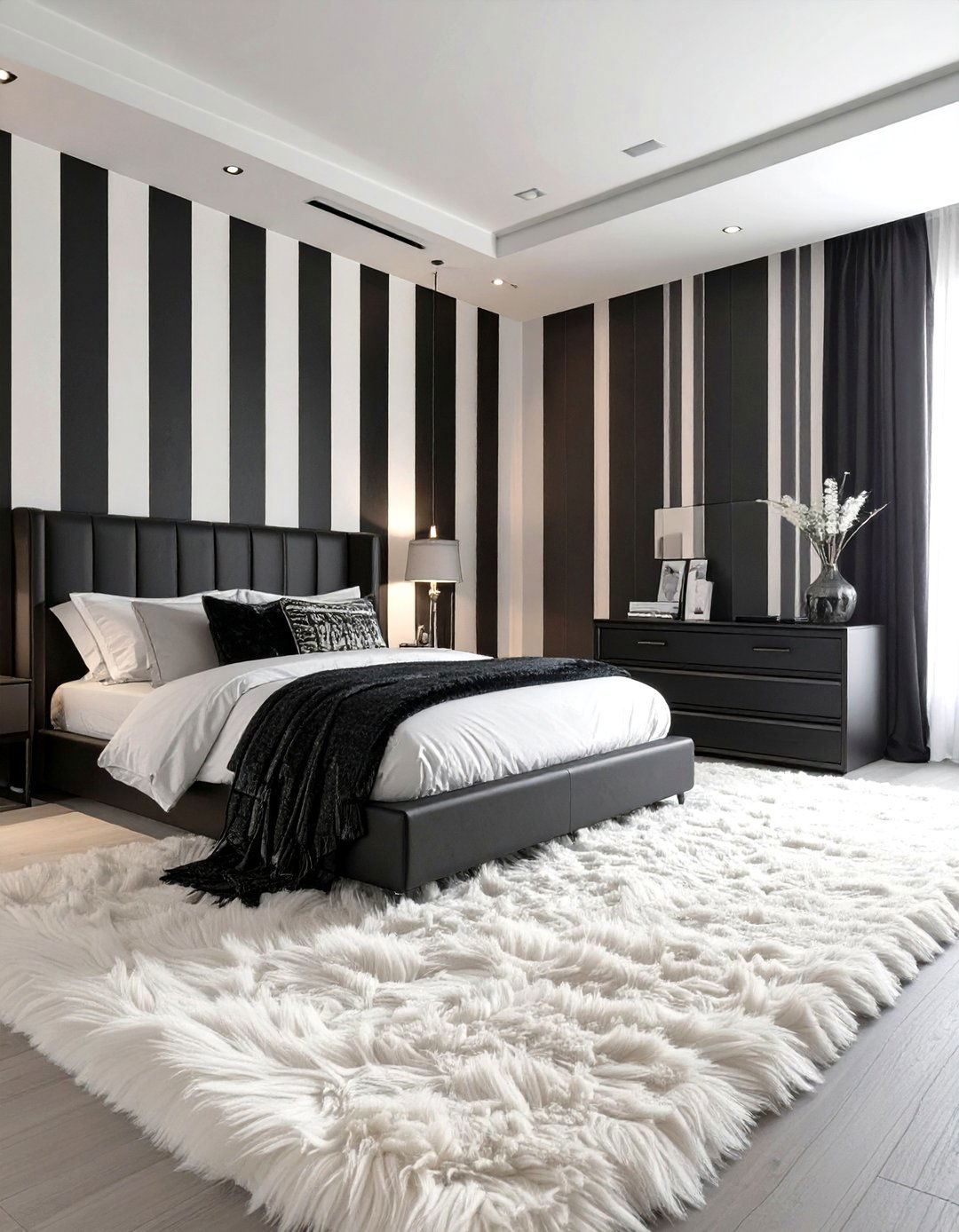 Modern Graphic Black and White Room Decor - 30 diy room decor ideas