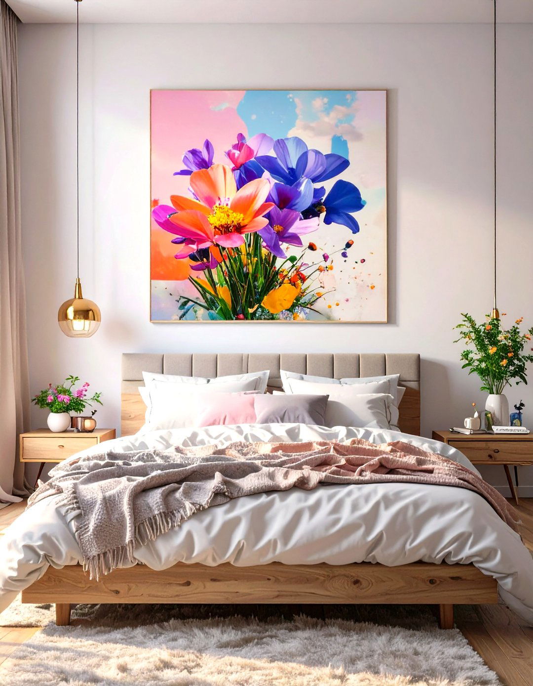 Modern Graphic Typography Bedroom - 30 master bedroom pictures above bed ideas