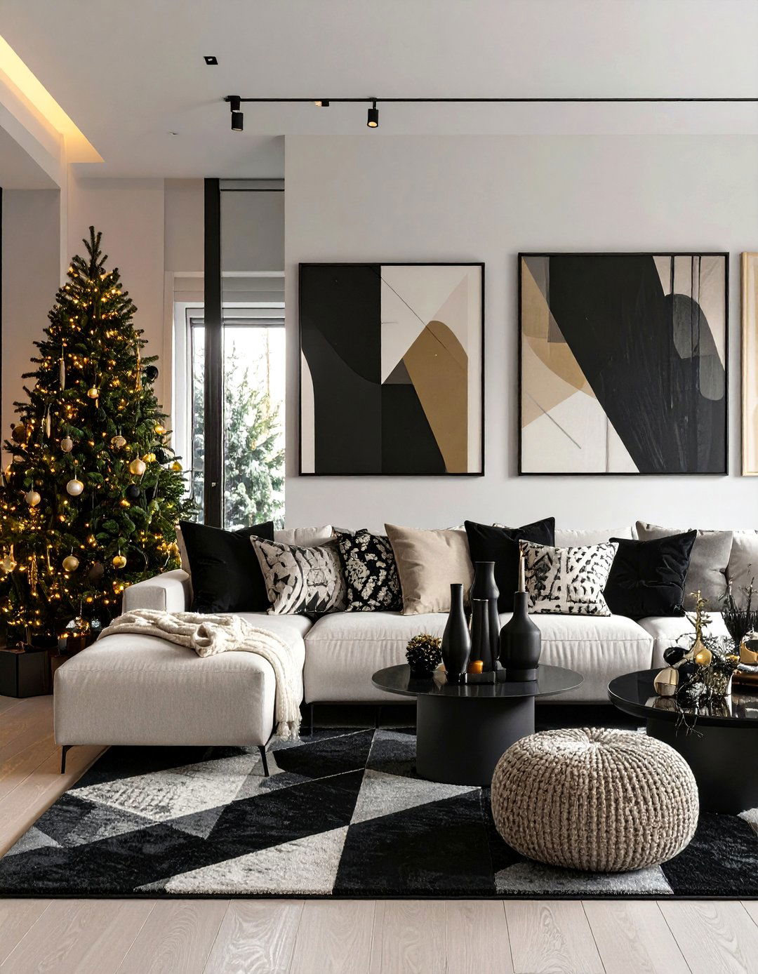 Modern Graphic and Geometric Style - 30 interior design ideas for holiday decor