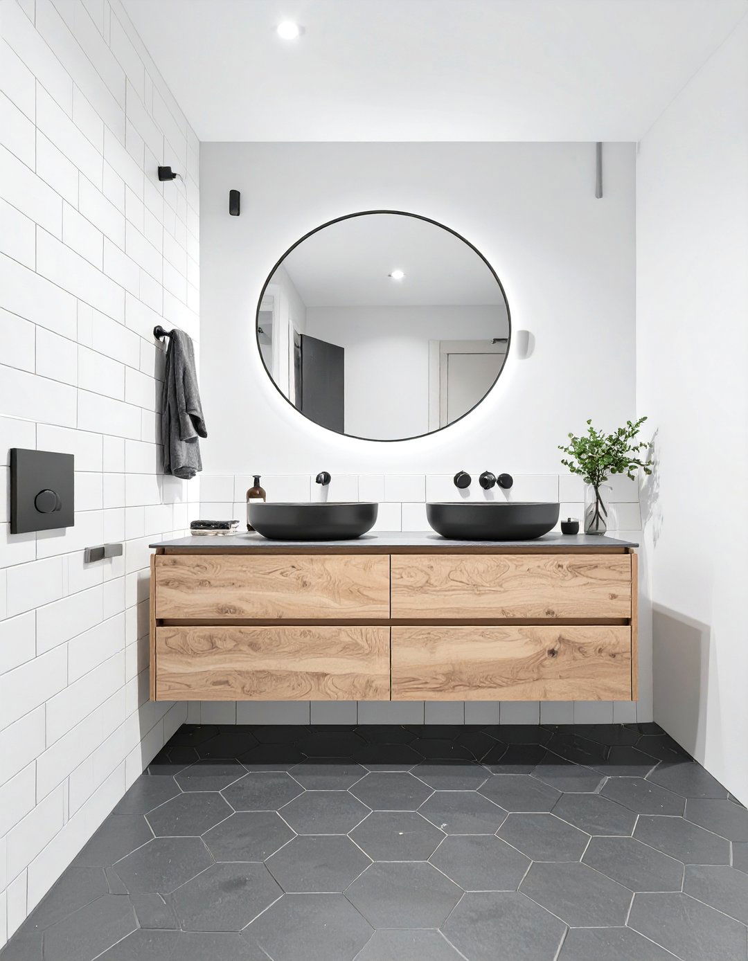 Modern Hexagon Bathroom Tile Floor - 30 bathroom tile floor ideas