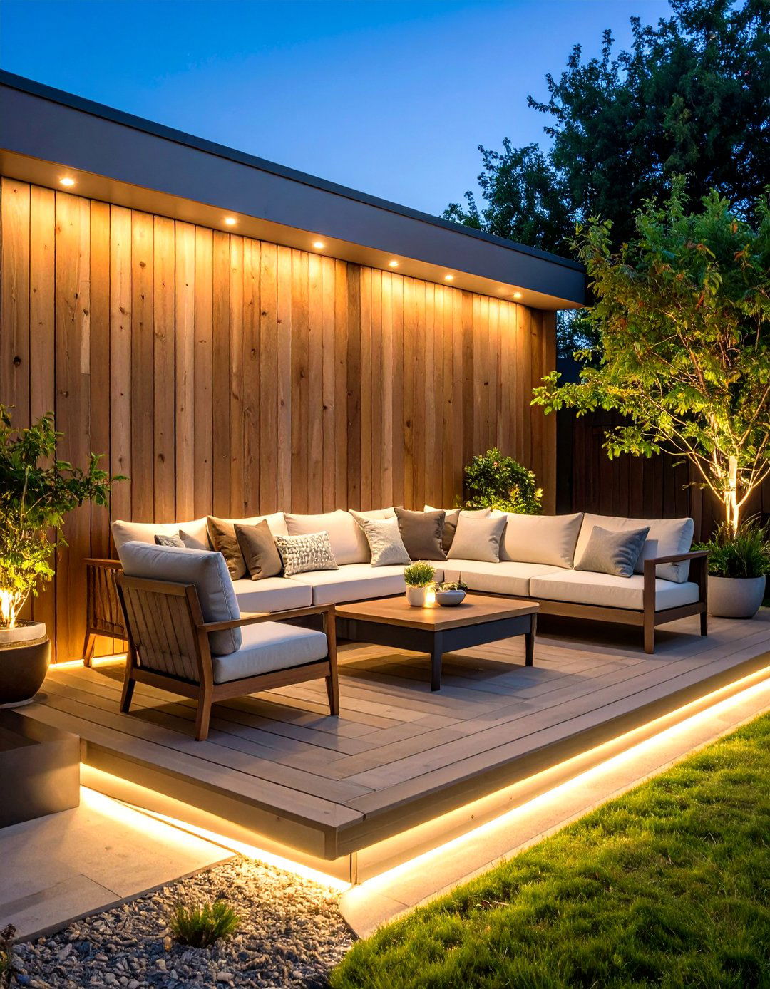 Modern Horizontal Slat Wall - 30 deck privacy wall ideas