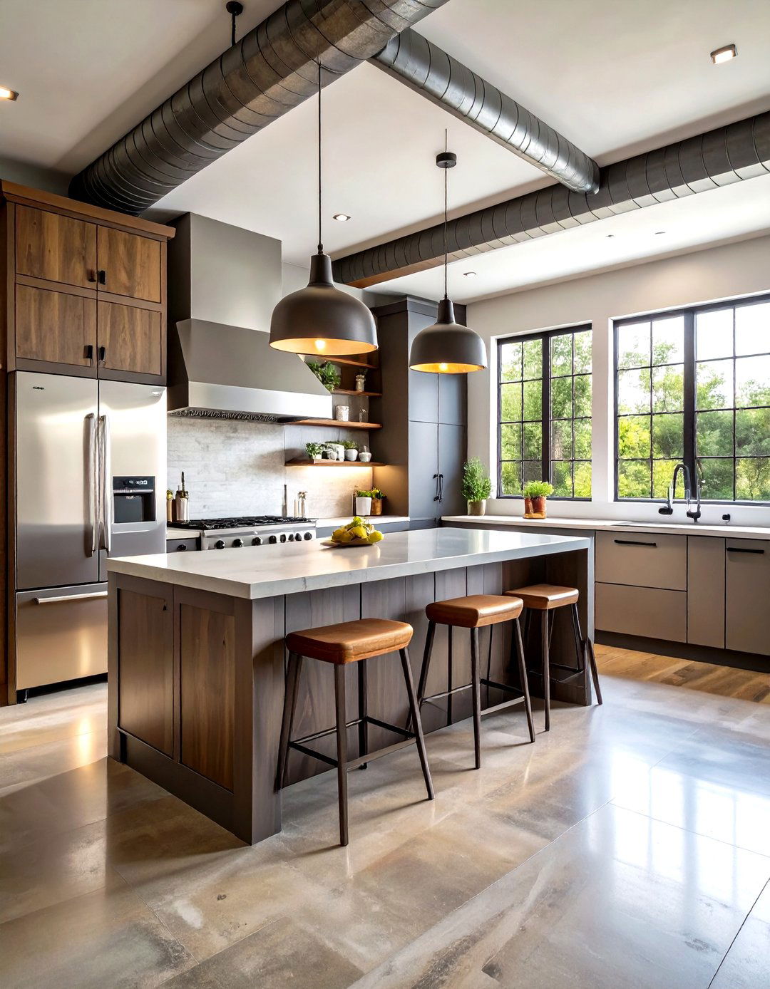 Modern Industrial Farmhouse Kitchen - 30 farmhouse kitchen decor ideas