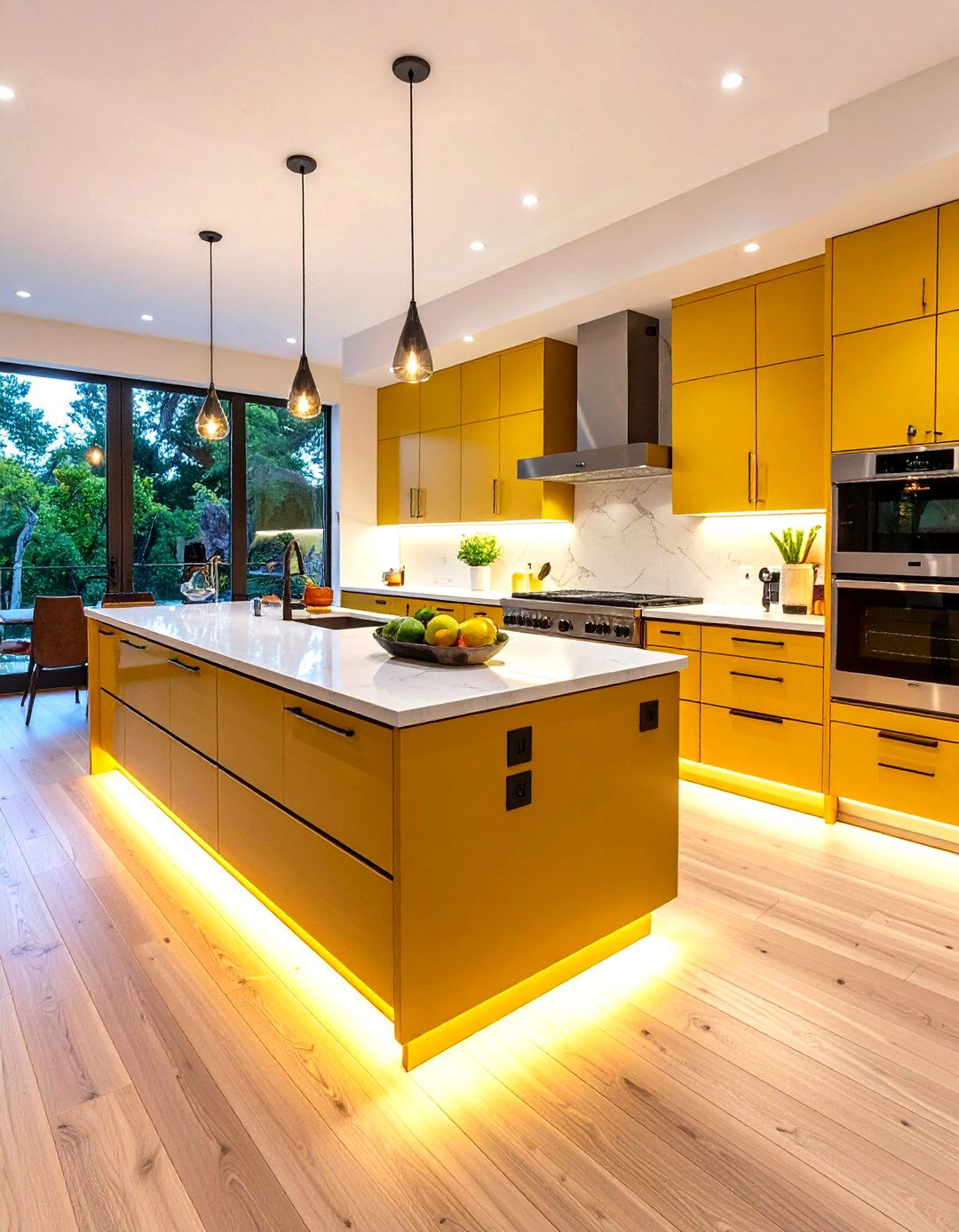 Modern Kitchen with Under Cabinet Lighting - 30 kitchen lighting design ideas