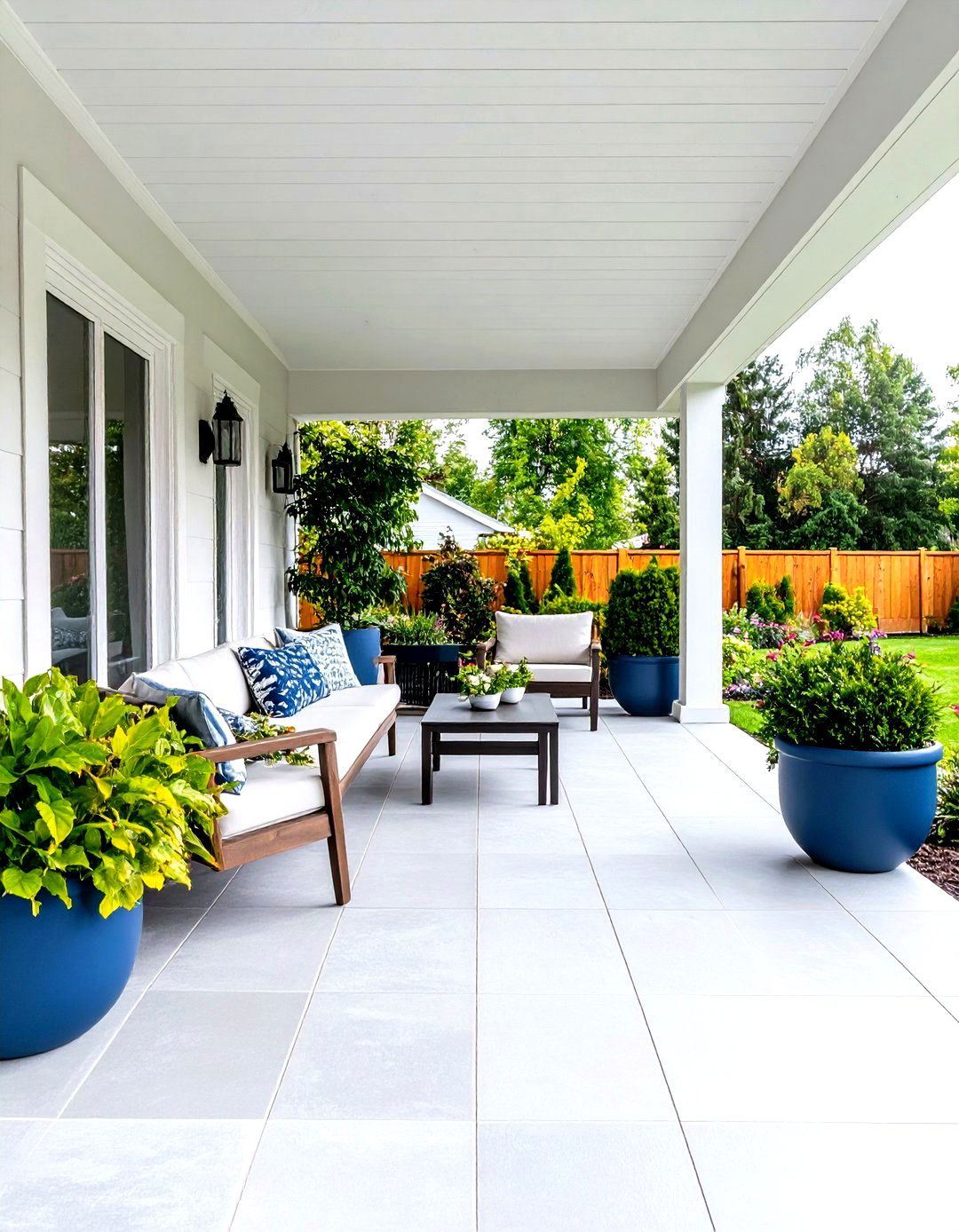 Modern Large Format Tile Flooring - 30 front porch flooring ideas