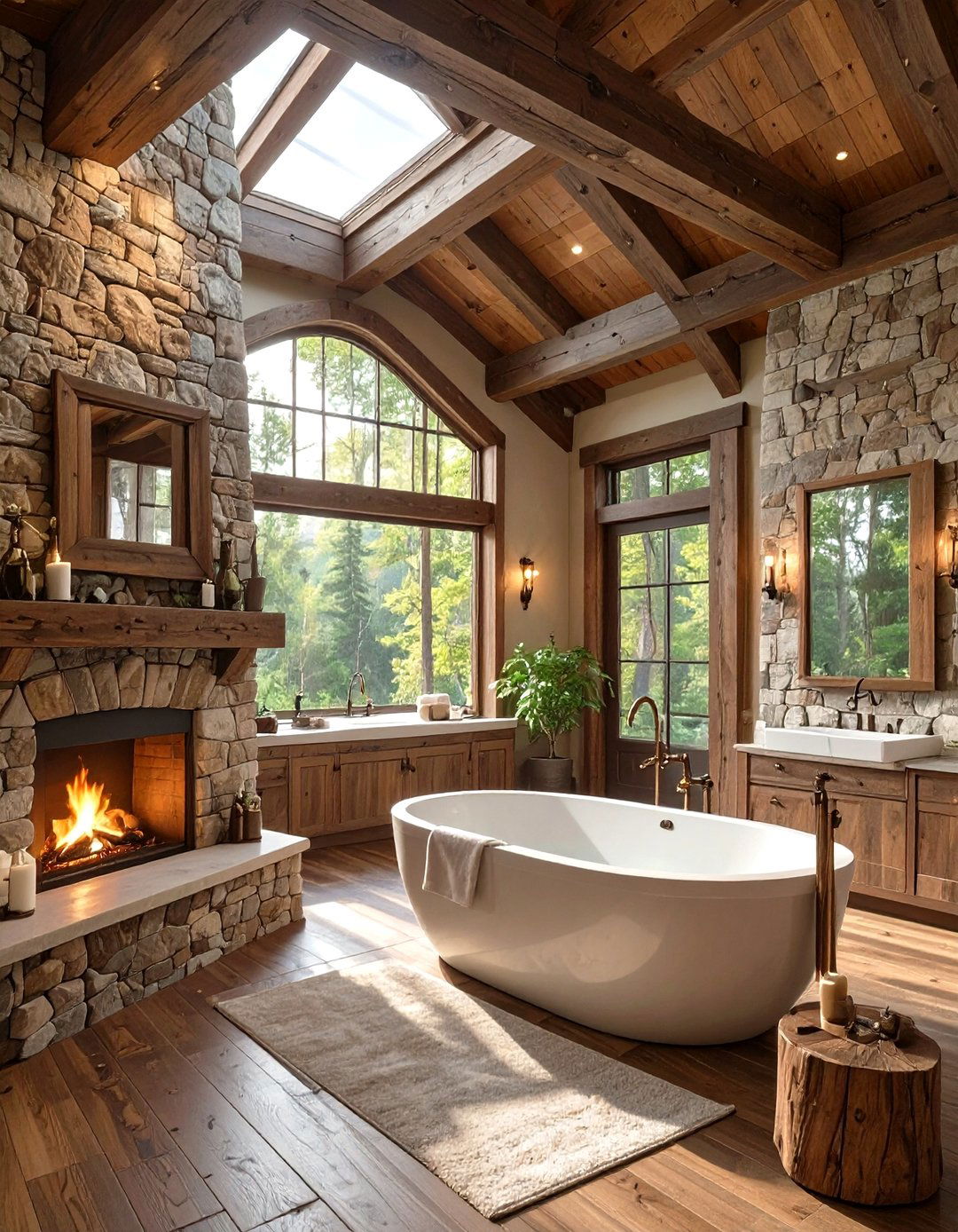 Modern Lodge Bathroom - 30 modern rustic bathroom ideas