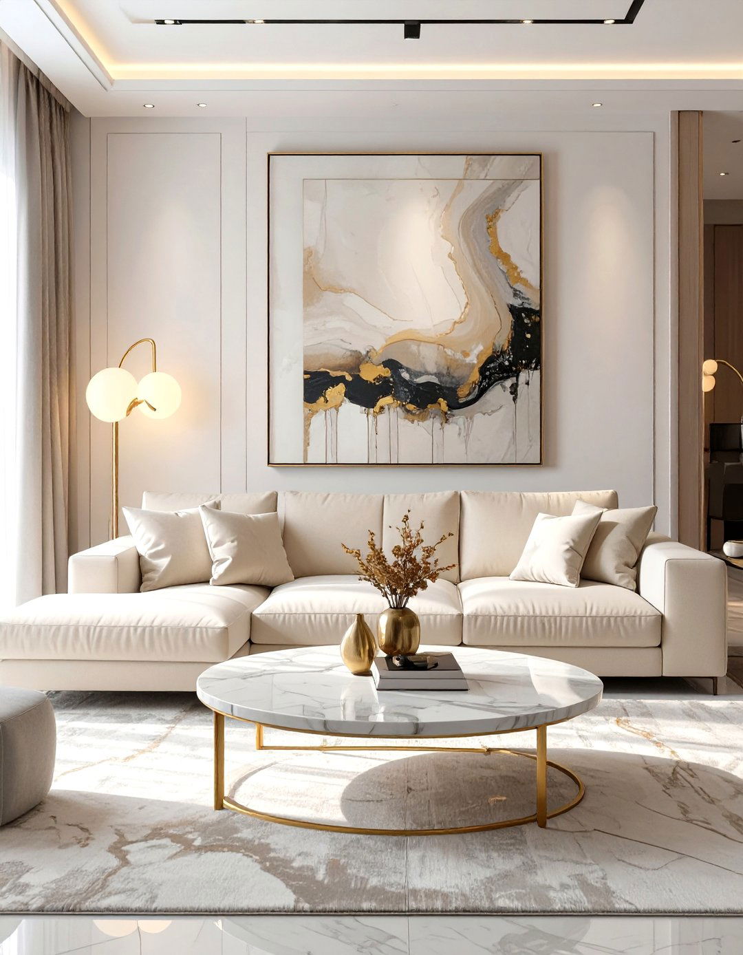 Modern Luxe Living Room - 30 glam interior design ideas