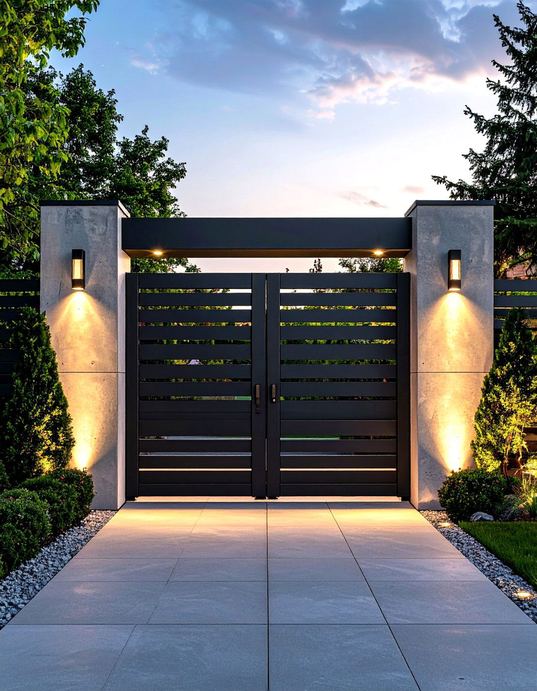 Modern Metal Garden Gate - 30 garden gate ideas
