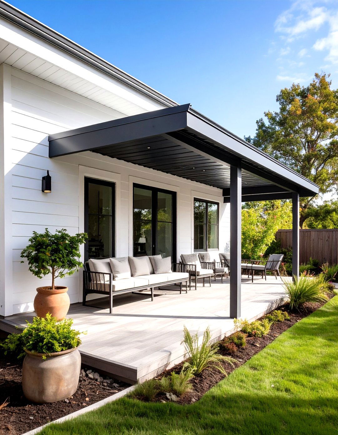 Modern Metal Shed Awning - 30 front porch awning ideas