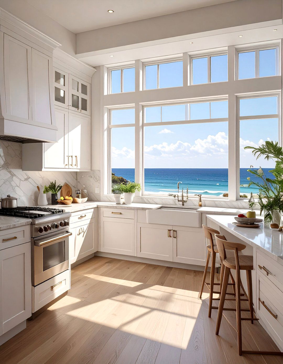 Modern Minimalist Coastal Kitchen - 30 coastal kitchen ideas