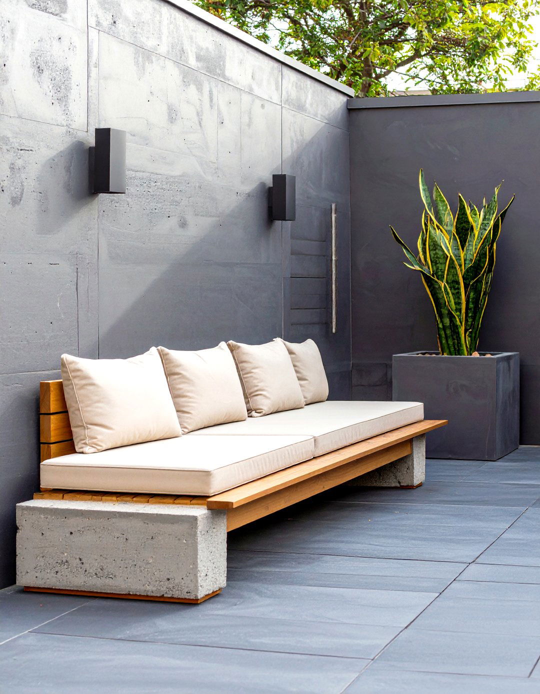 Modern Minimalist Concrete Retreat - 30 concrete patio ideas on a budget