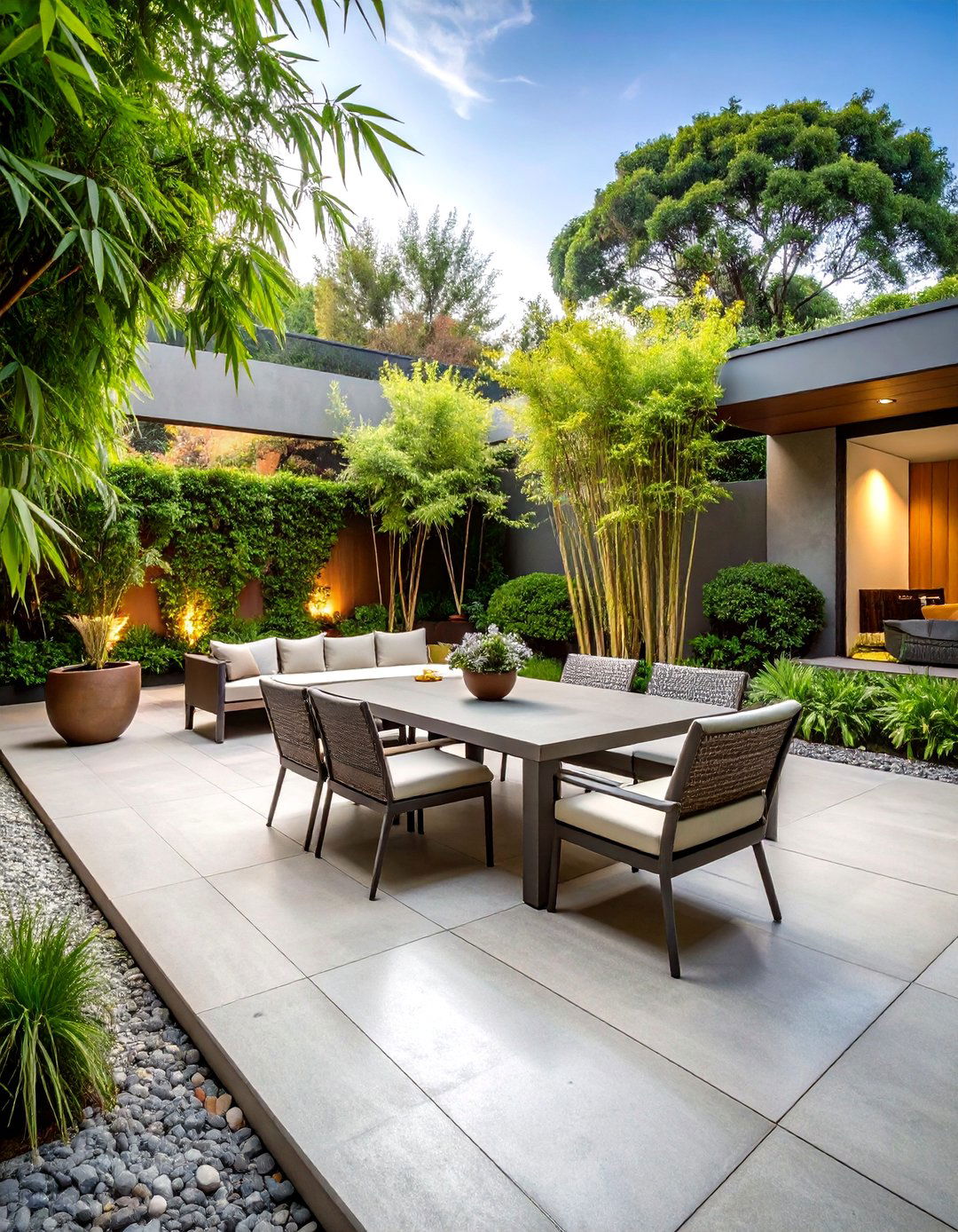Modern Minimalist Concrete Terrace - 30 backyard hardscape ideas