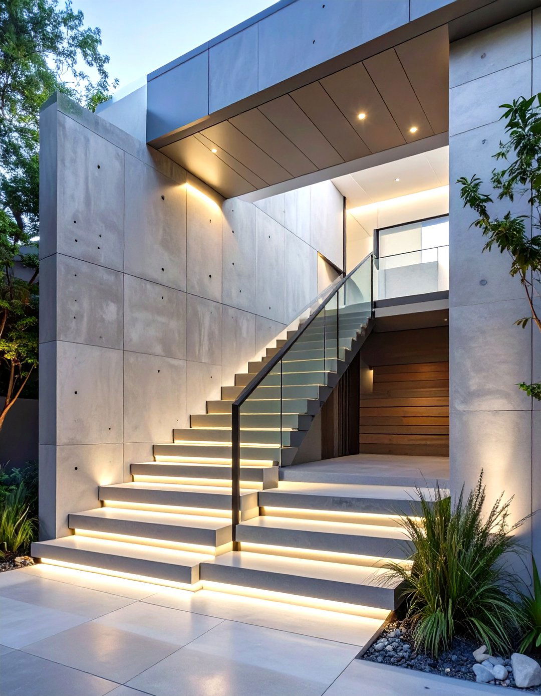 Modern Minimalist Concrete Walkout - 30 exterior basement entrance ideas