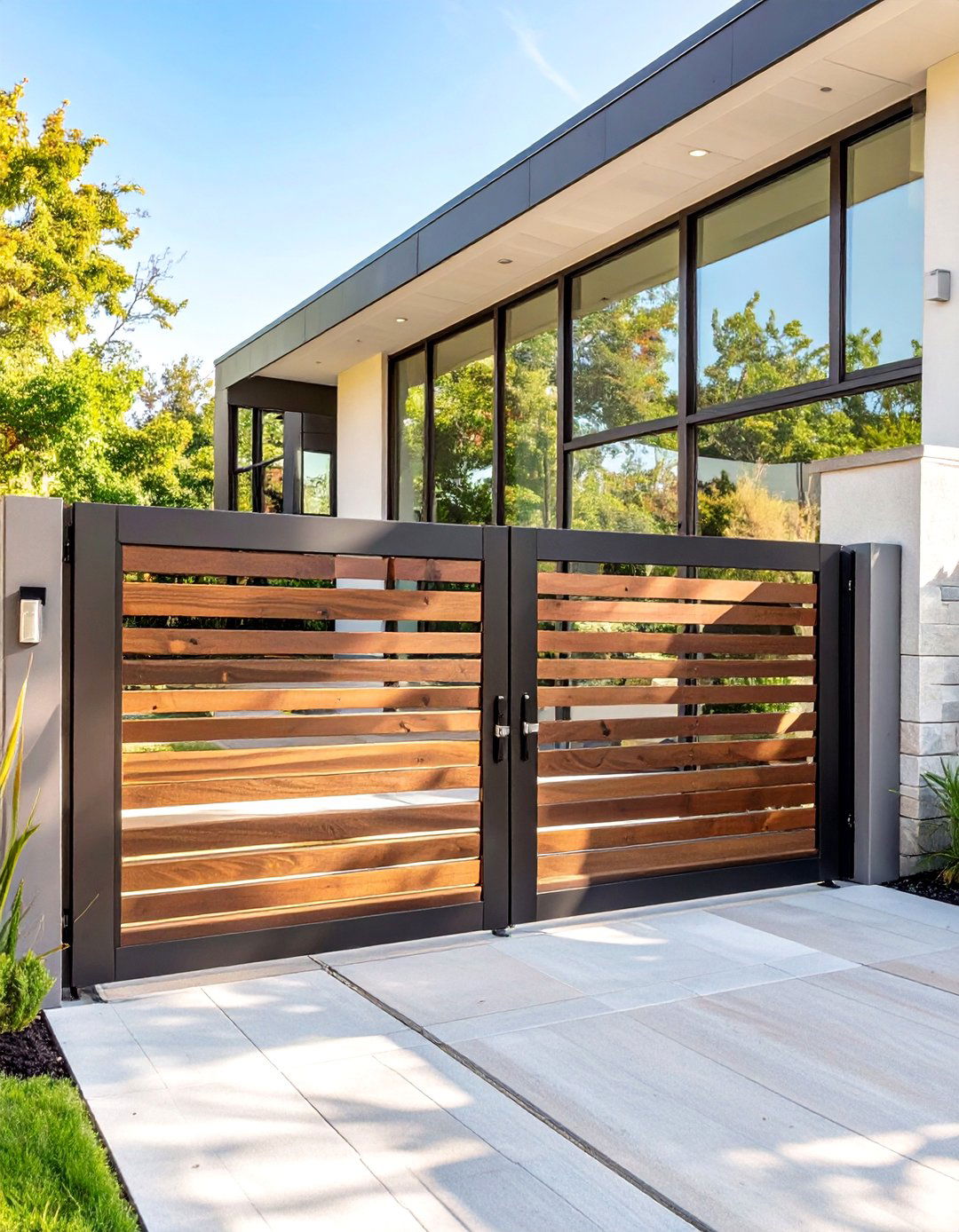 Modern Minimalist Deck Gate - 30 deck gate ideas
