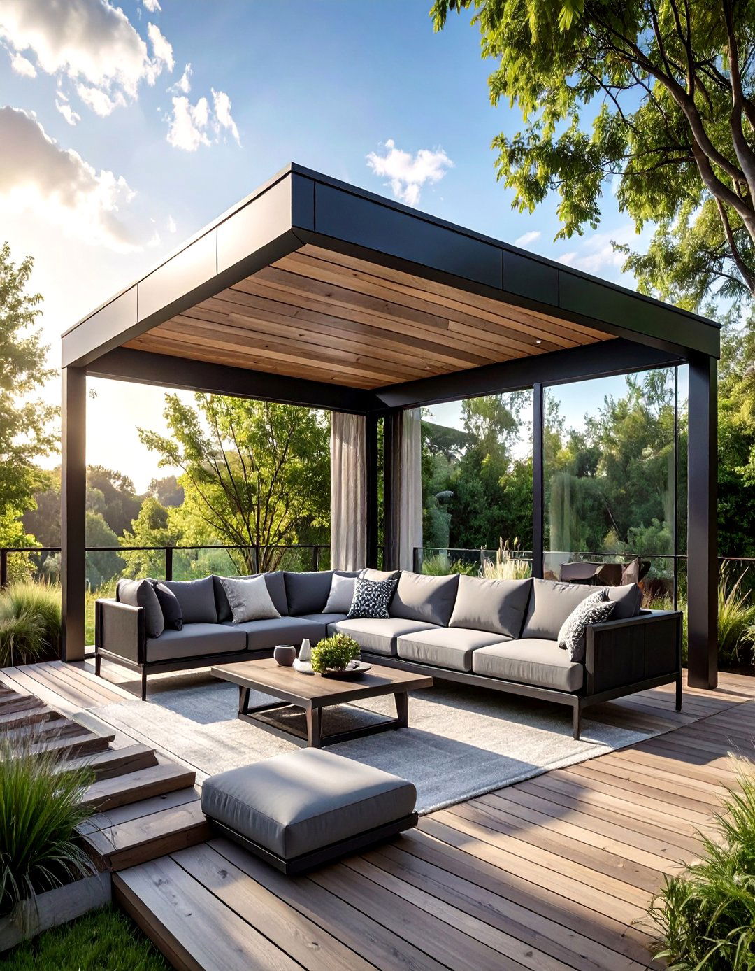 Modern Minimalist Deck Gazebo - 30 deck gazebo ideas