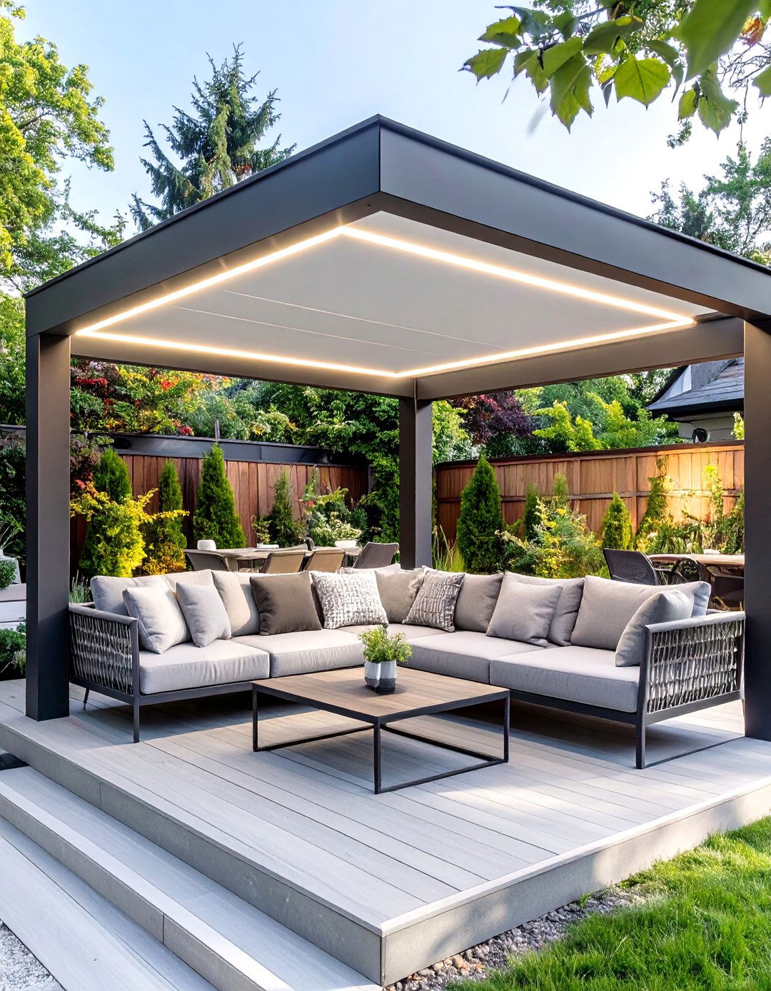 Modern Minimalist Deck Pergola - 30 deck pergola ideas