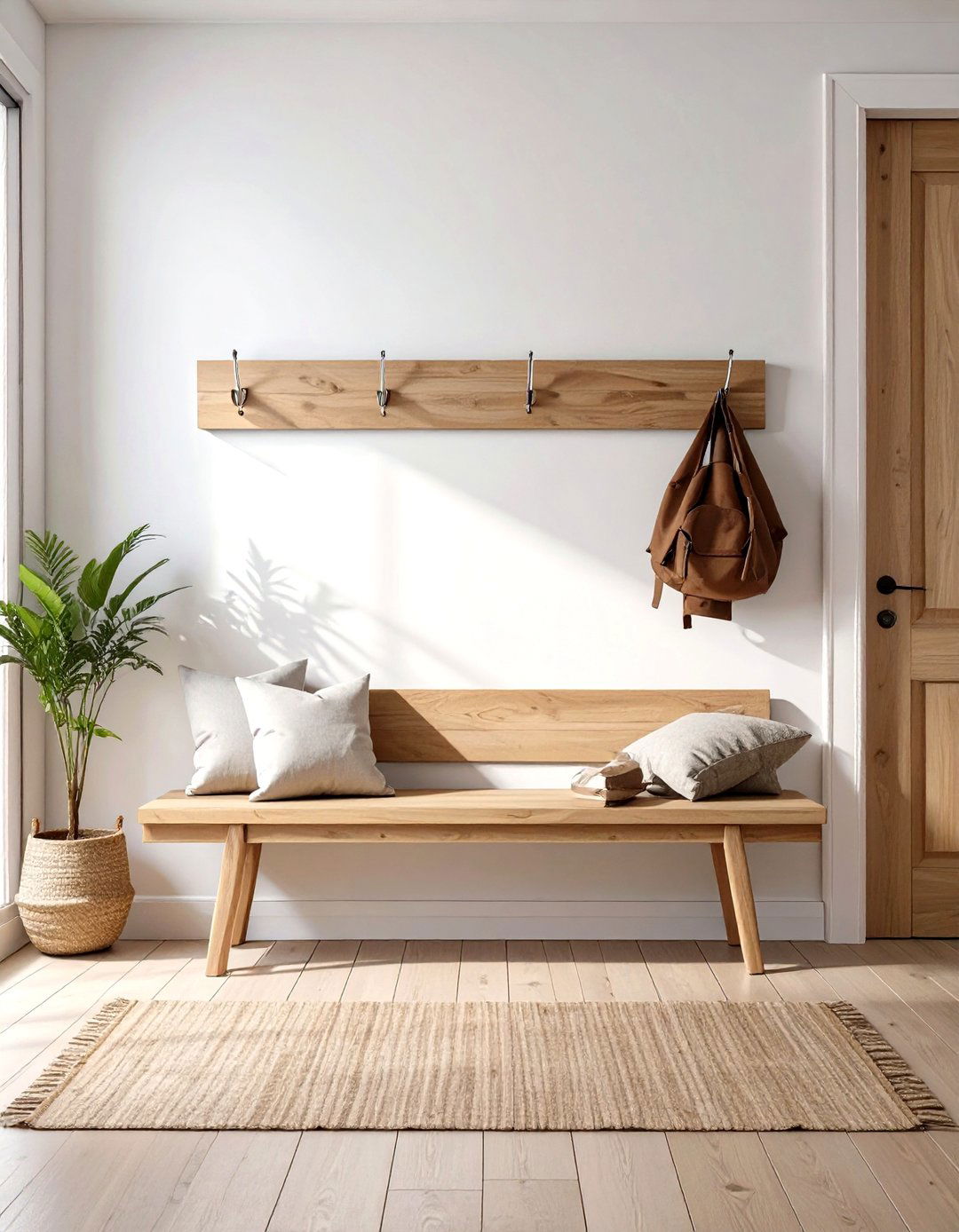 Modern Minimalist Floating Bench - 30 mudroom bench ideas