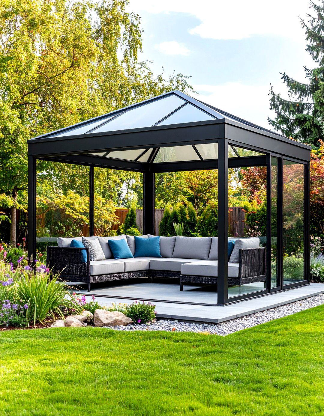 Modern Minimalist Gazebo - 30 backyard gazebo ideas